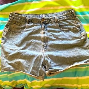 VINTAGE Venezia Raw Hem High-waist Shorts, Size 22